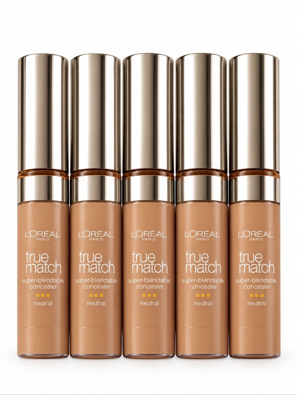 5 x L'Oreal True Match Blendable Concealer, N4-5 Light Medium Neutral